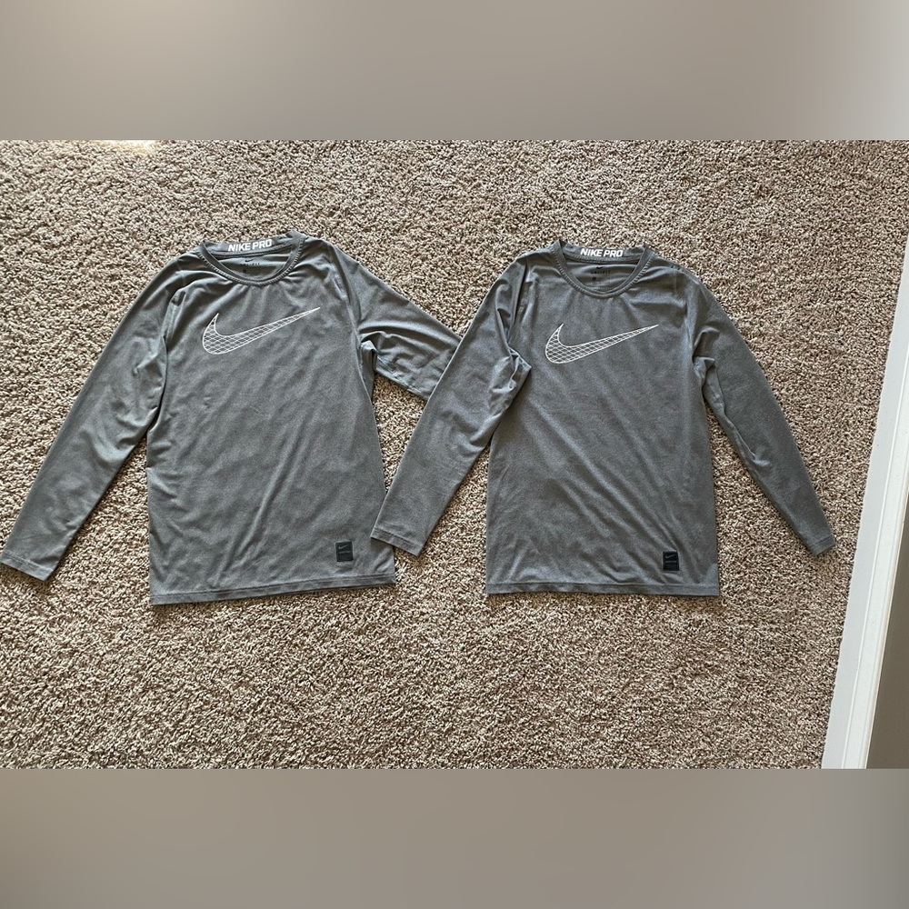 2 Nike Pro dry-fit undershirts